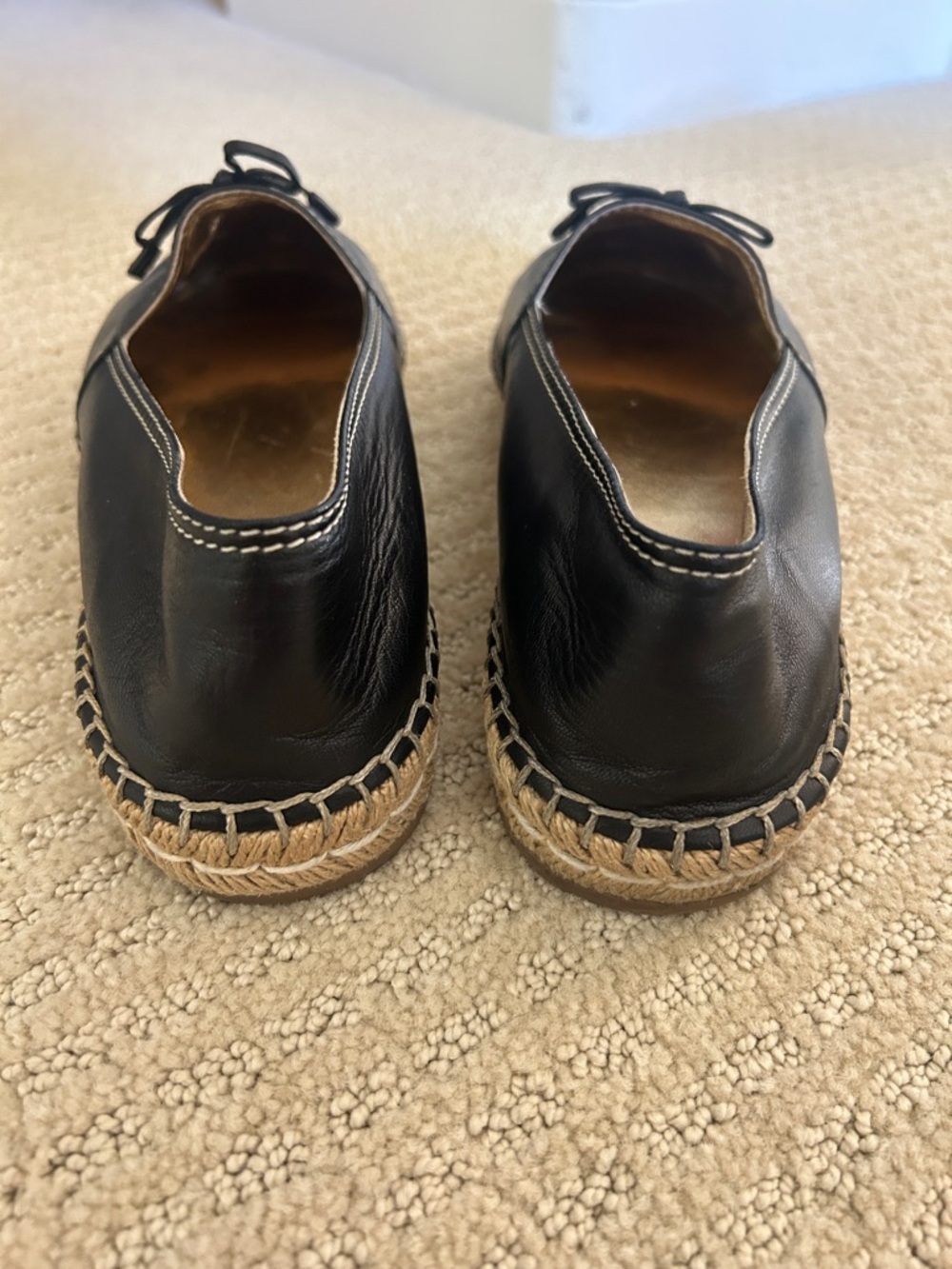 Prada Black Leather Espadrilles - Picture 6 of 7